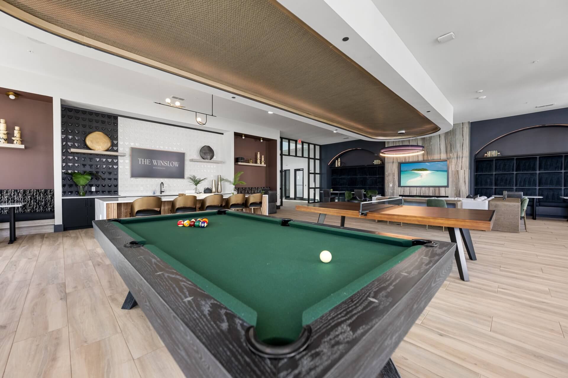 Amenities | Resort Style Pool with Bungalows + Smart Locks